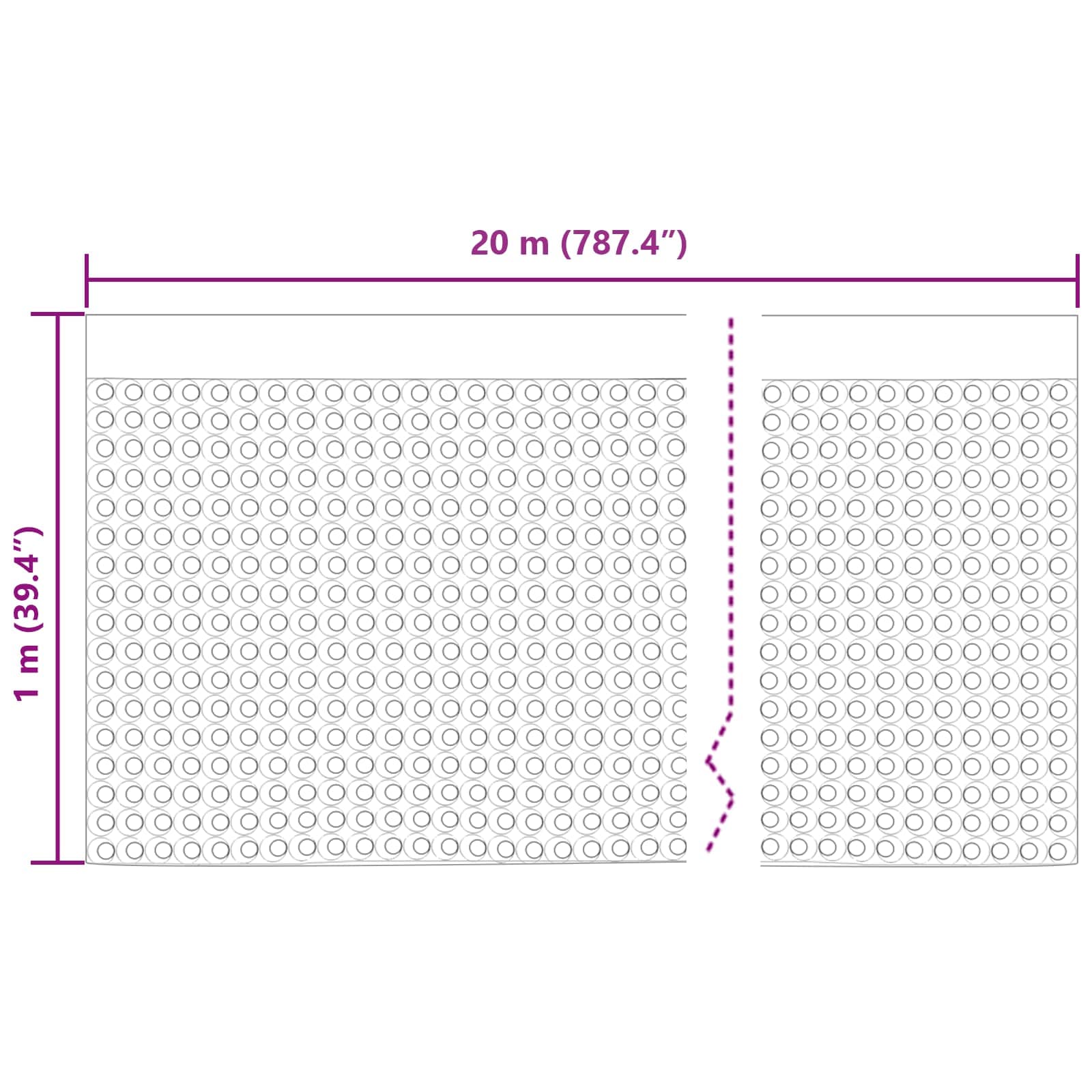Dimpled Drainage Sheet Schwarz 0,5 x 20 m HDPE