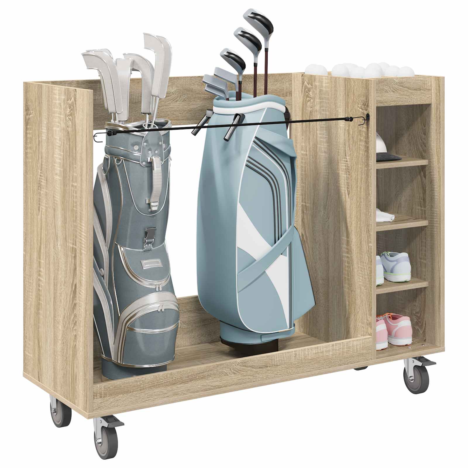 Golf Schrank Mit Rad Uni Weiß 65 x 45 x 98 cm