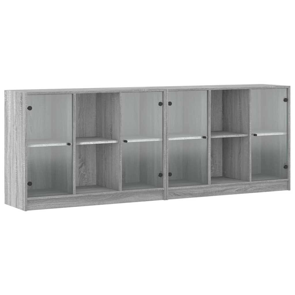 Bücherschrank mit Türen Weiß 204x37x75 cm Holzwerkstoff