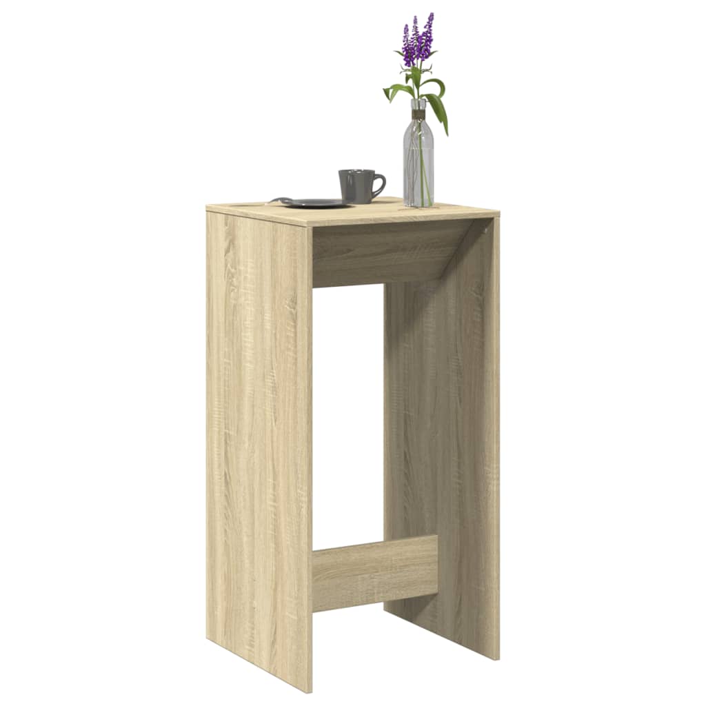 Bartisch Schwarz Eichen-Optik 102 x 50 x 103,5 cm Holzwerkstoff