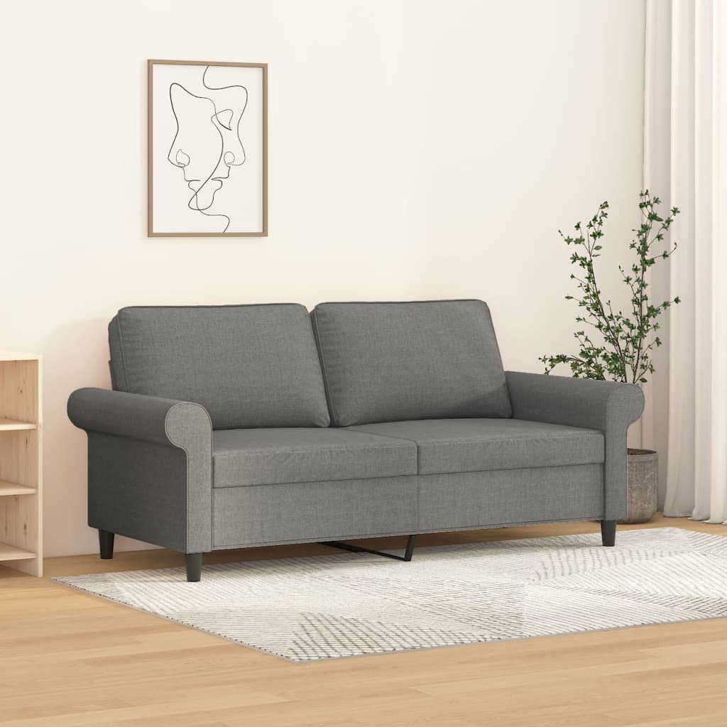 2-Sitzer-Sofa Hellgrau 120 cm Stoff