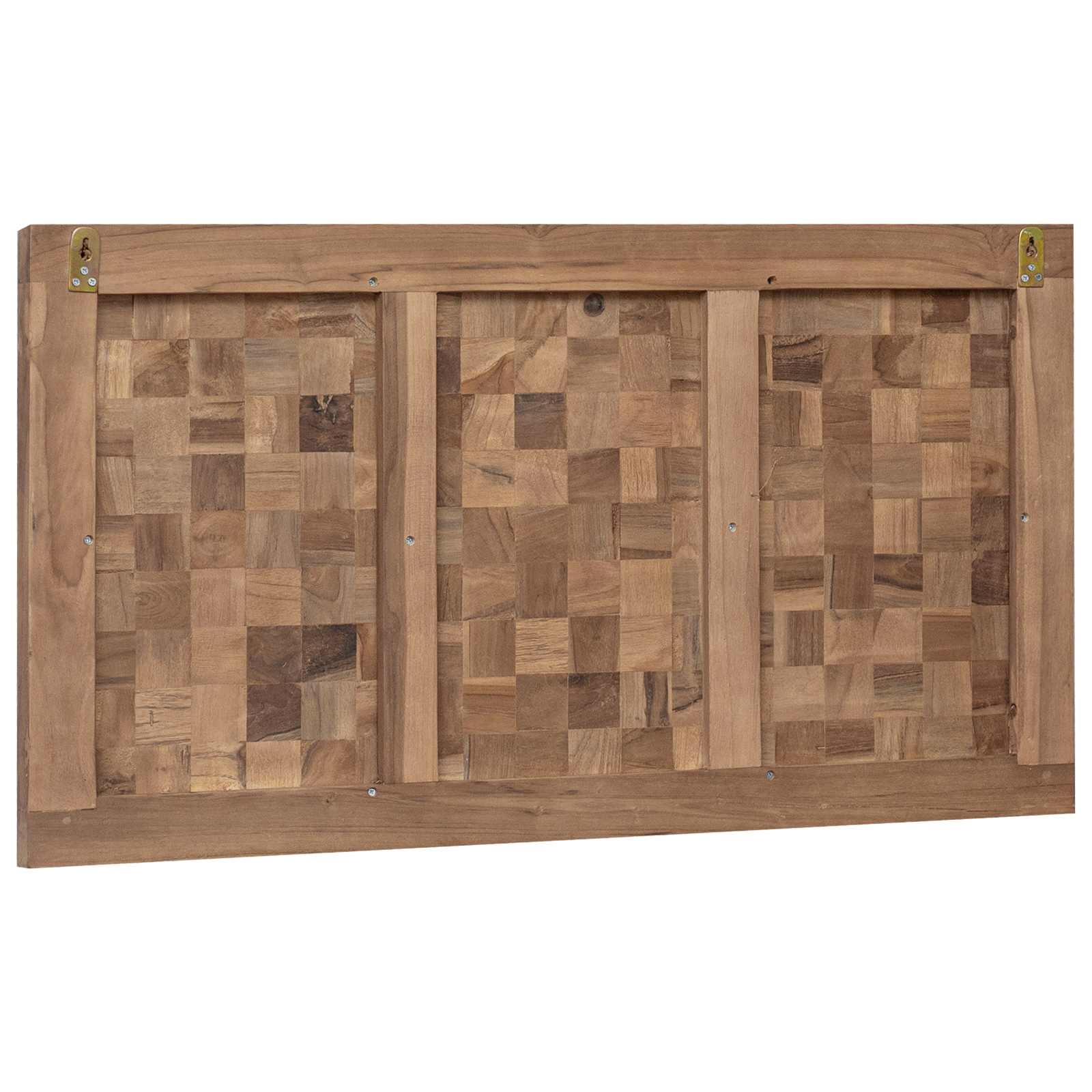 Bettkopfteil Natur Massivholz Teak