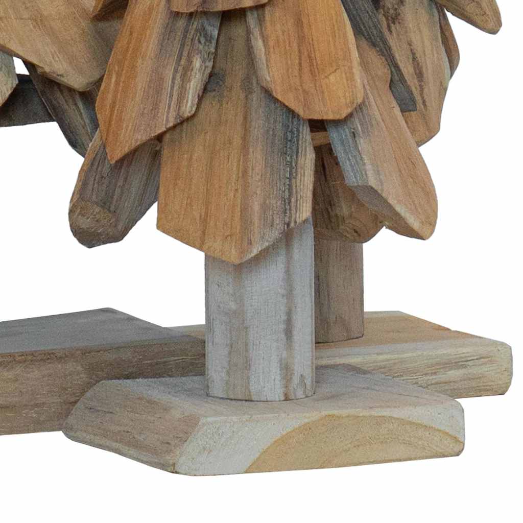 Weihnachtsbaum mit Ständer Braun 61 cm Massivholz Teak