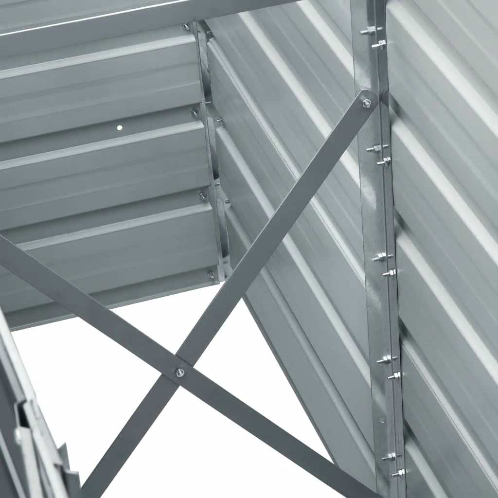 Hochbeet 160 x 80 x 77 cm Verzinkter Stahl Grau