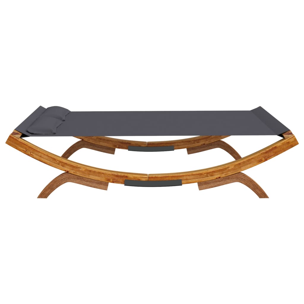 Sonnenliege 165x188,5x46 cm Bugholz Massiv Creme