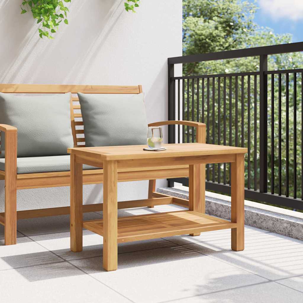 Couchtisch mit Speicher Braun 45 x 45 x 45 cm Massivholz Teak