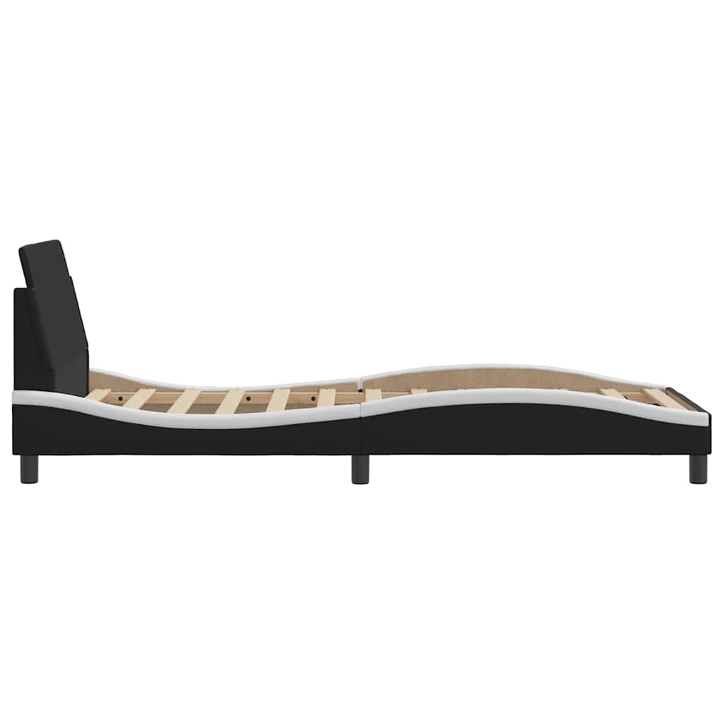 Bettgestell "Dover" Schwarz 80x200 cm Kunstleder