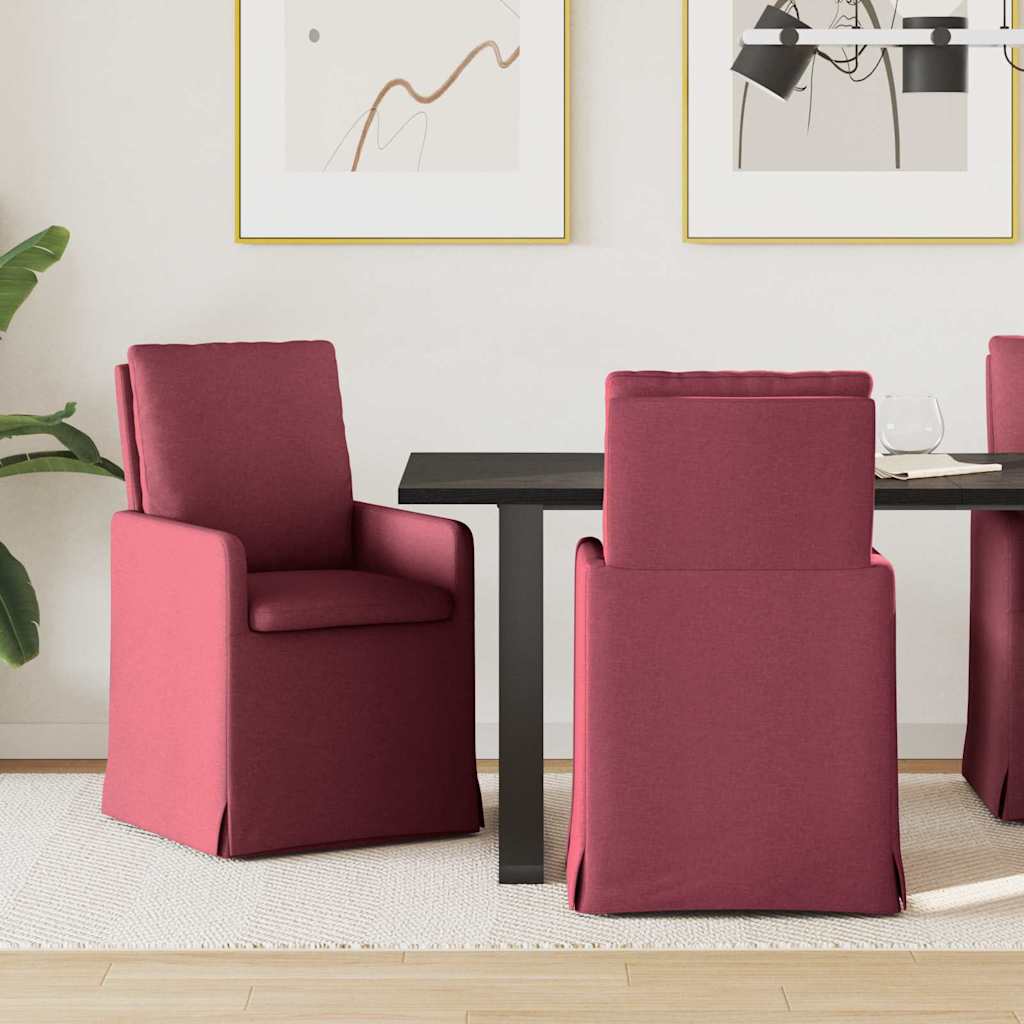 Esszimmerstühle 2 pcs Hellgrau 57 x 67 x 98 cm Stoff