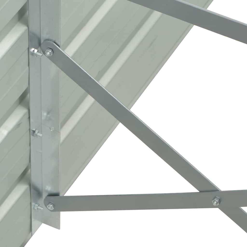 Hochbeet 160 x 80 x 77 cm Verzinkter Stahl Grau