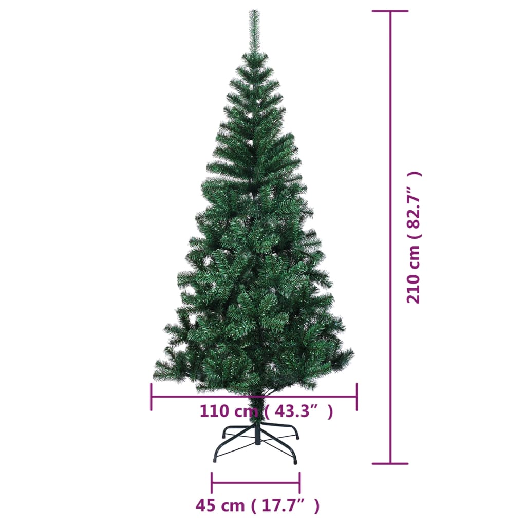 Künstlicher Weihnachtsbaum Schillernde Spitzen Weiß 180 cm PVC