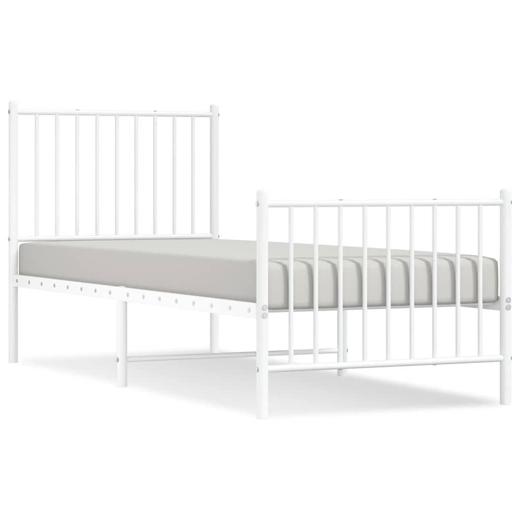 Bettgestell Metall Schwarz 75x190 cm