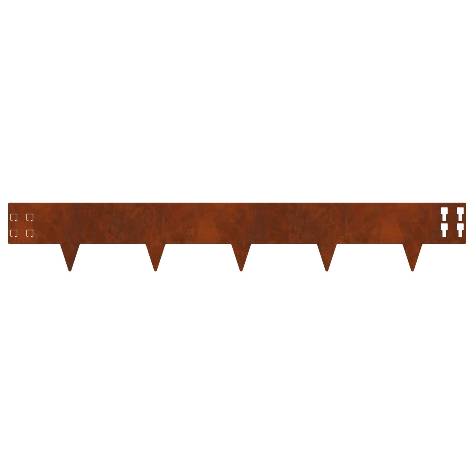 Raseneinfassung 10 pcs 100 x 12 cm Stahl Schwarz
