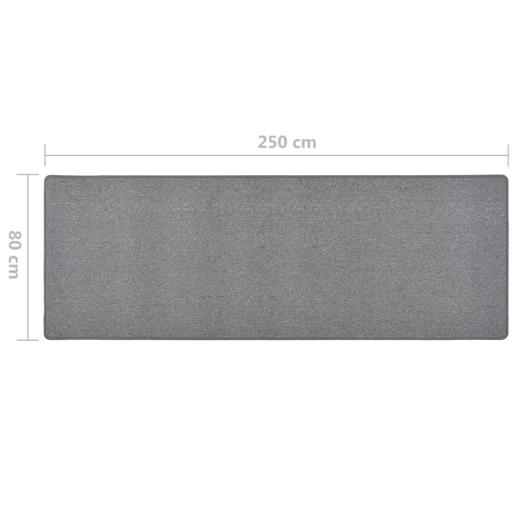 Teppichläufer Anthrazit 80 x 500 cm 100% Polypropylen