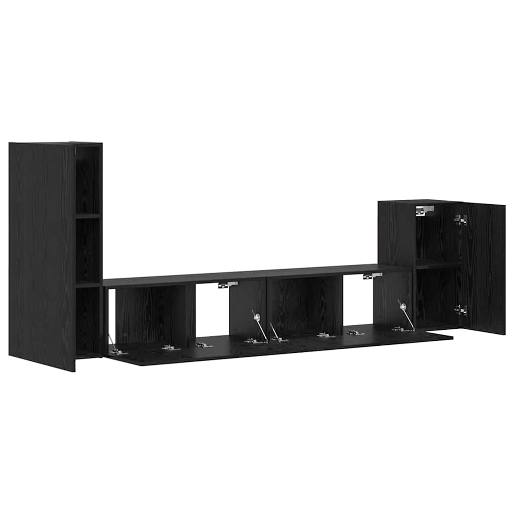 4-tlg. TV-Schrank-Set Weiß Holzwerkstoff