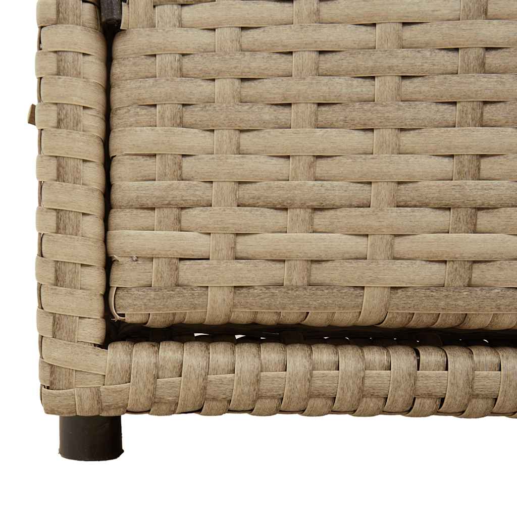Gartenschrank Schwarz 110x55x60,5 cm Poly Rattan