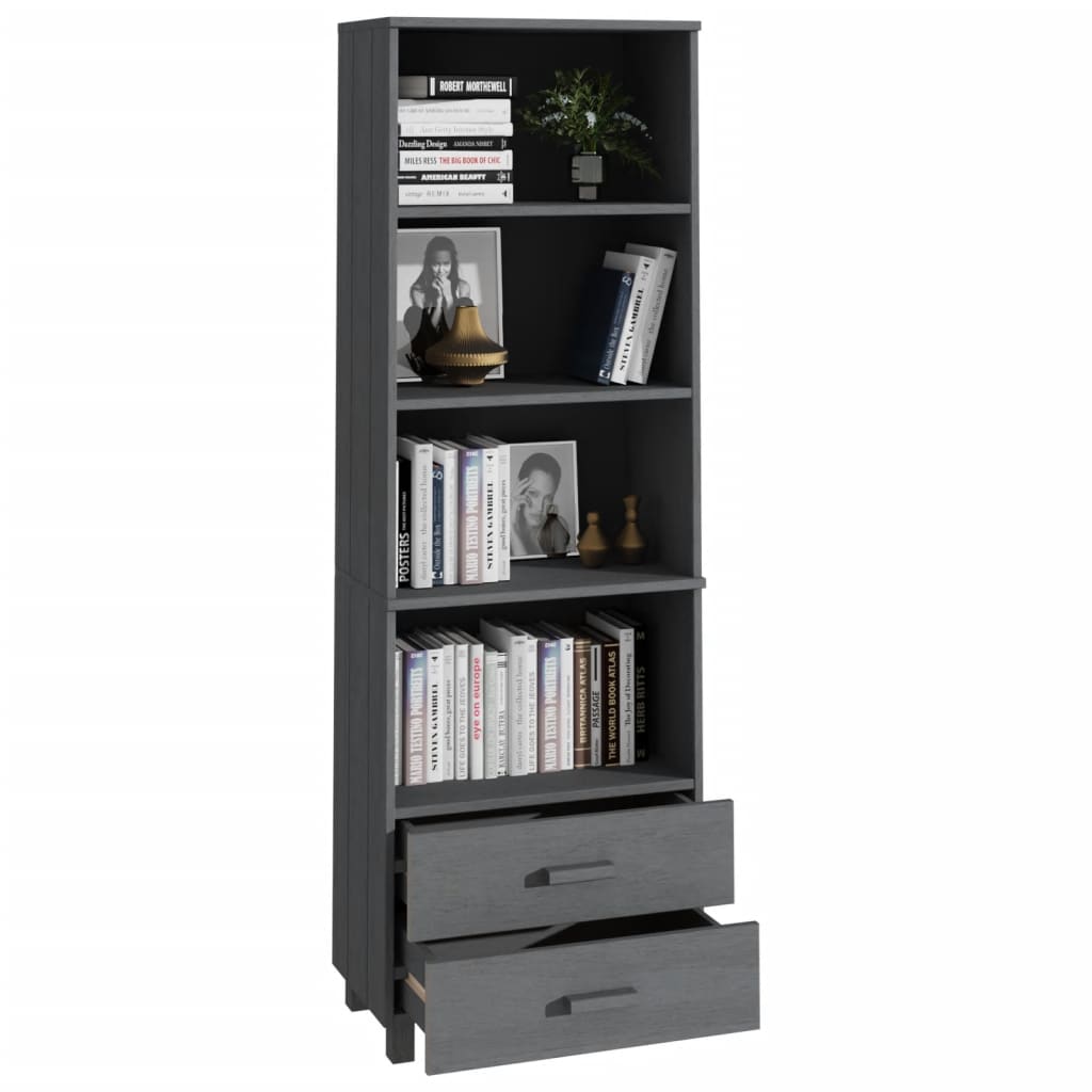 Highboard HAMAR Honigbraun 60x35x180 cm Massivholz Kiefer
