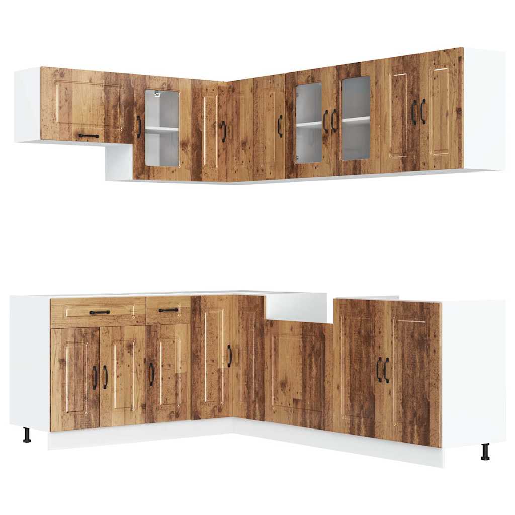 11-tlg. Küchenschrank-Set Kalmar Weiß Holzwerkstoff