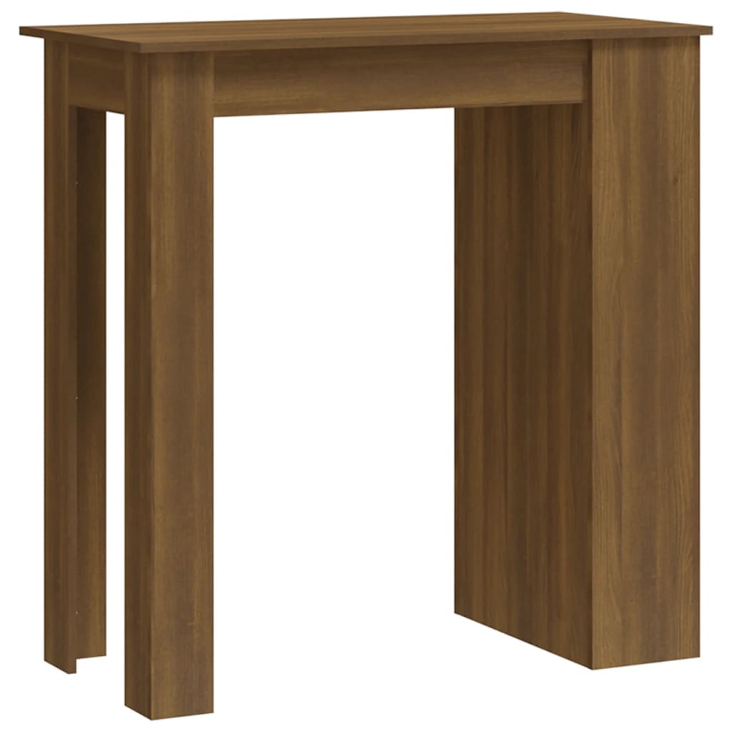Bartisch mit Ablagefläche Weiß 102x50x103,5 cm Holzwerkstoff