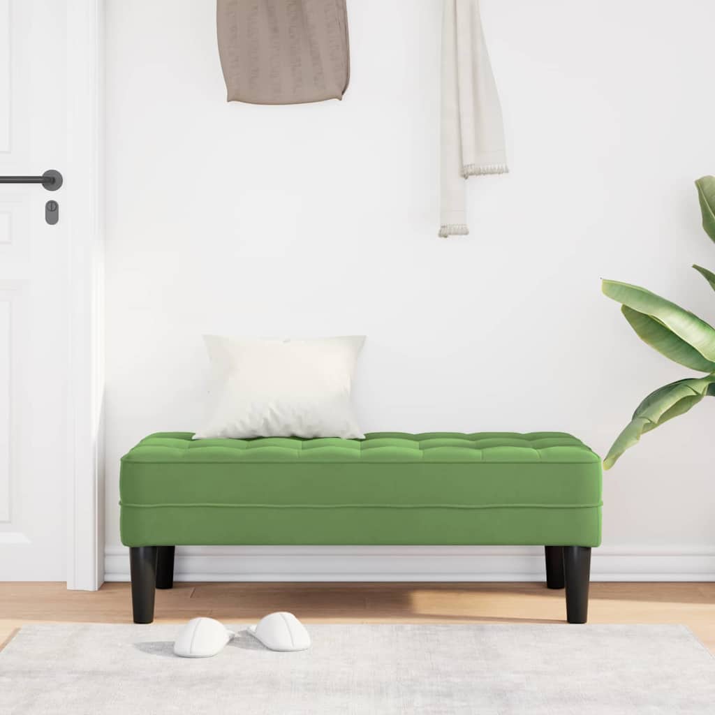 Bank mit Kissen Hellgrau 113 x 57 x 39 cm Samt