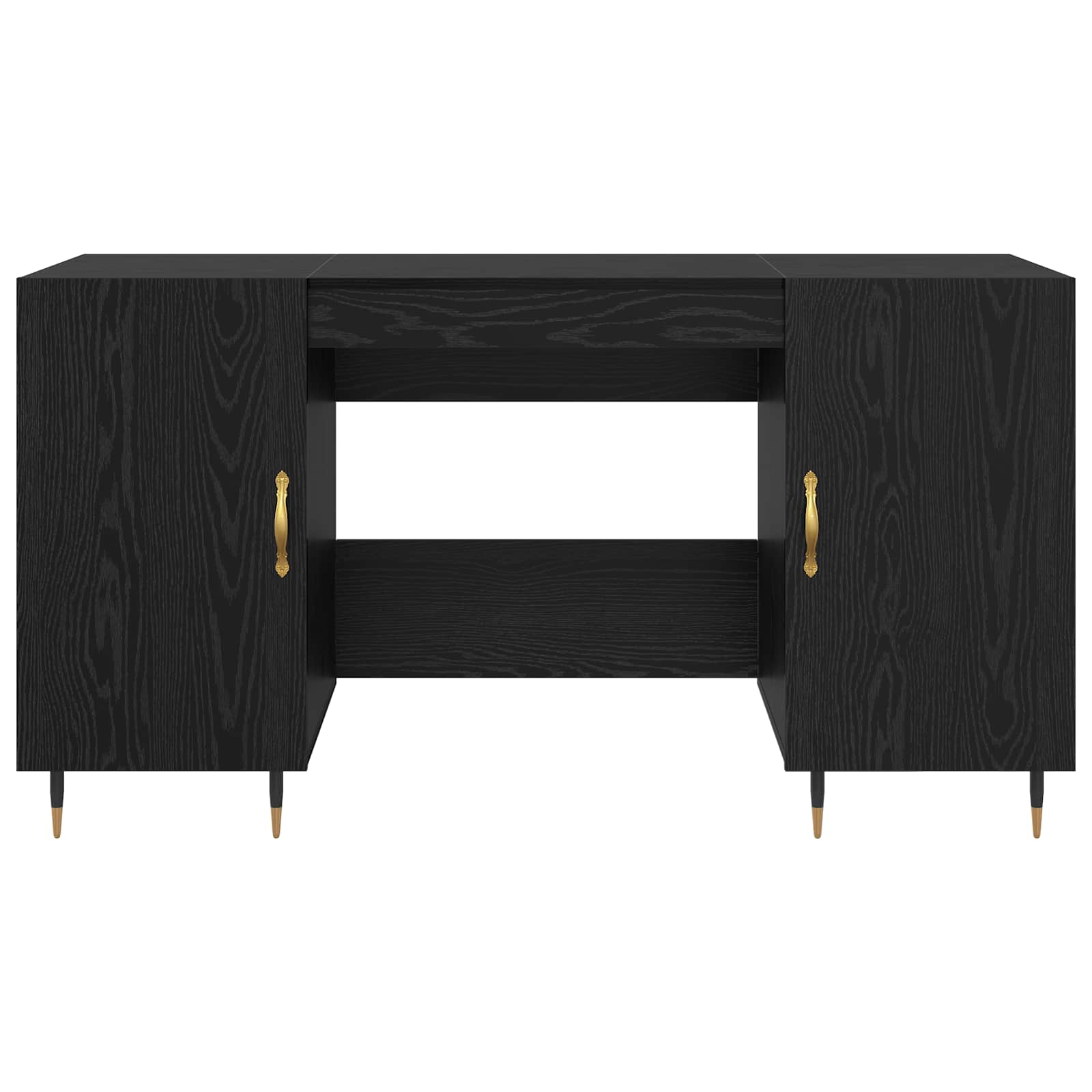 Schreibtisch Betongrau 140x50x75 cm Holzwerkstoff