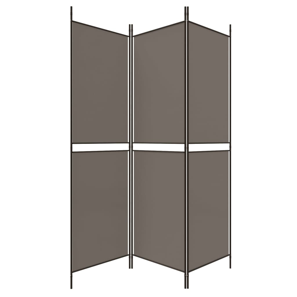 3-teiliger Raumteiler Beige 150 x 180 cm Stoff