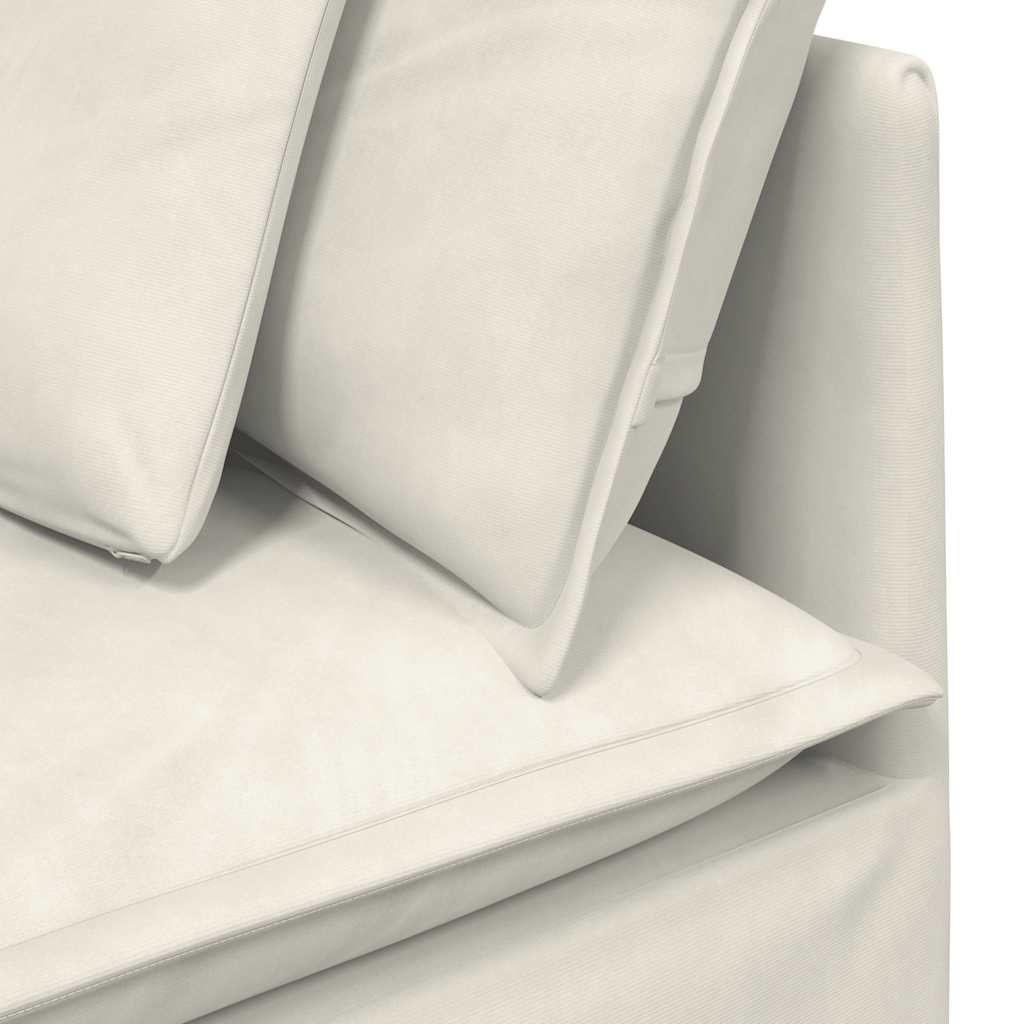 Modulares Sofa mit Kissen Samt Blau