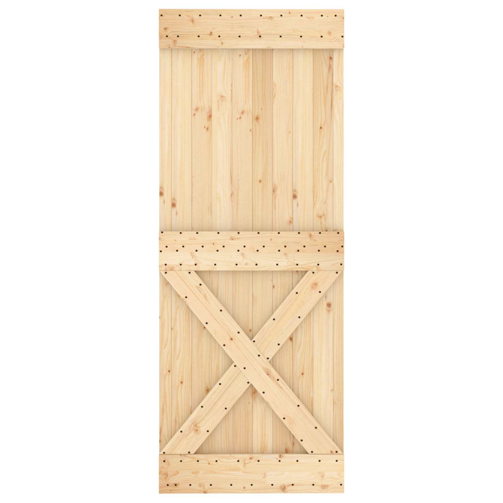 Tür NARVIK Natur 80 x 210 cm Massivkiefer