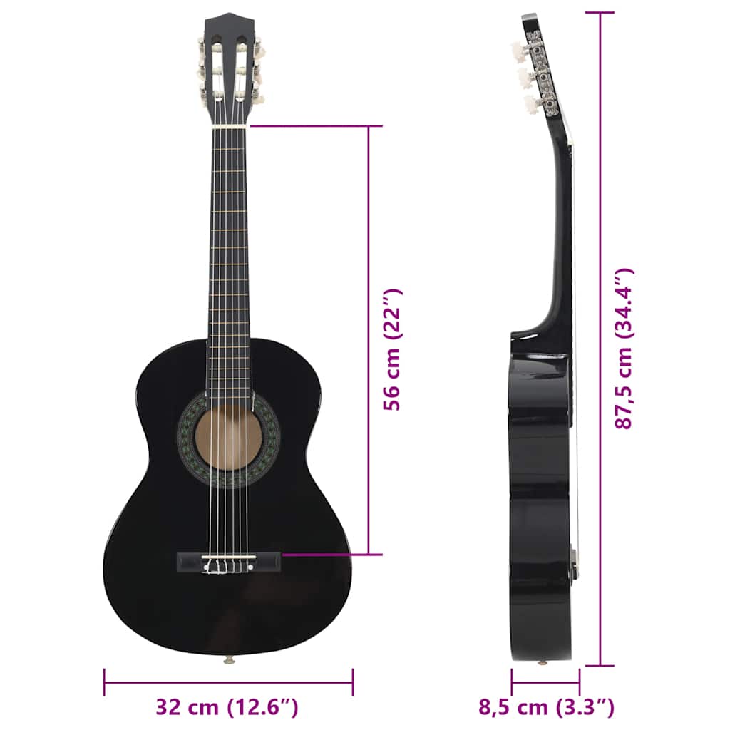 12.-tlg. Klassische Gitarre Set für Anfänger 4/4 39