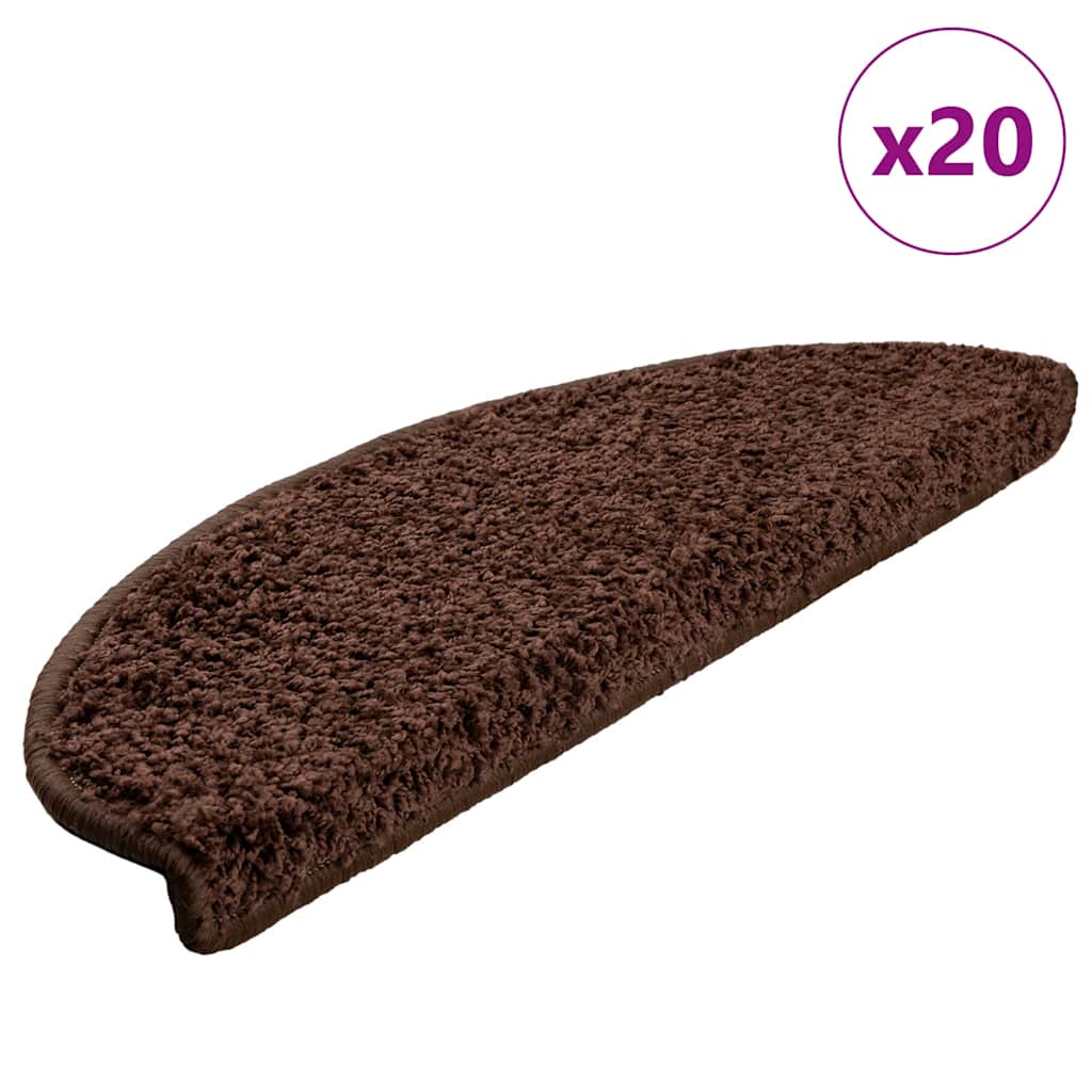 Stufenmatten 15 Stk. 56x17x3 cm Grau Halbrund