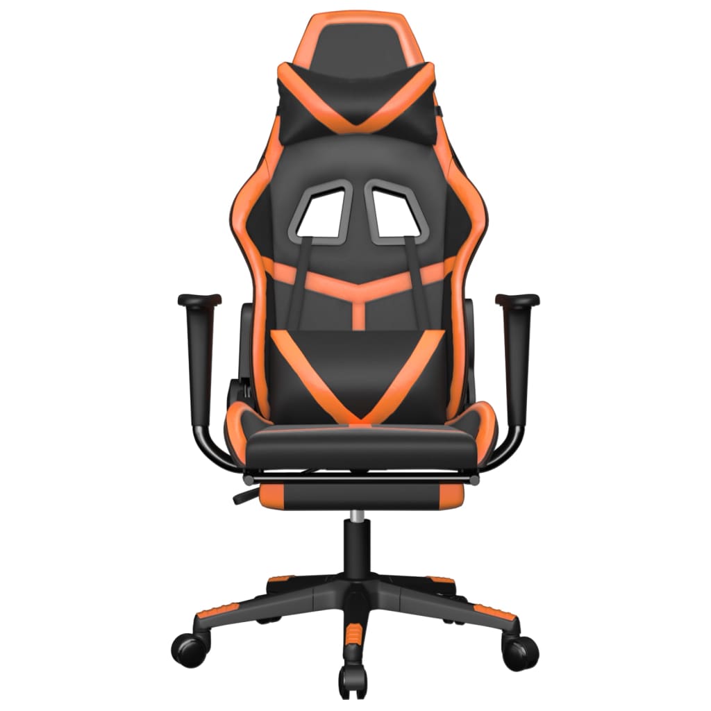 Gaming-Stuhl mit Massagefunktion Schwarz und Grün Kunstleder