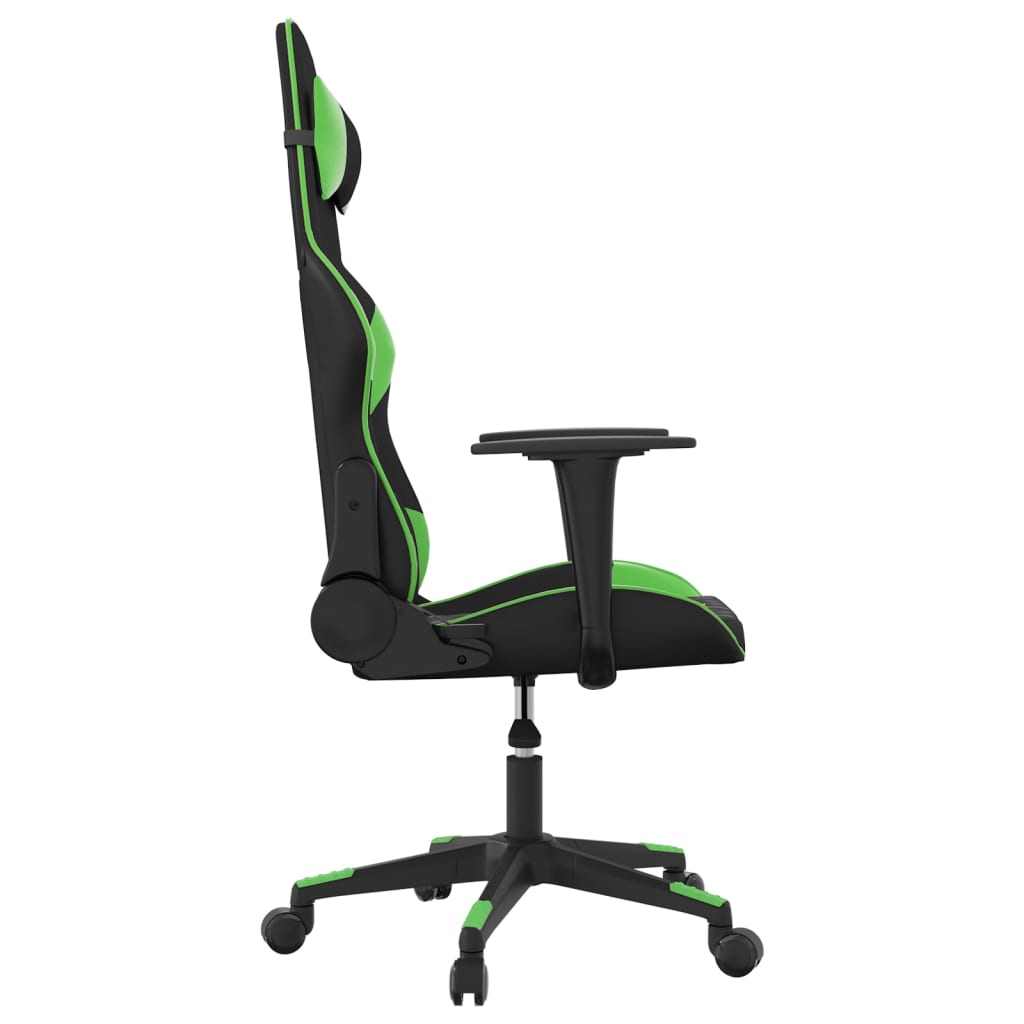 Gaming-Stuhl mit Massagefunktion Schwarz und Blau Kunstleder