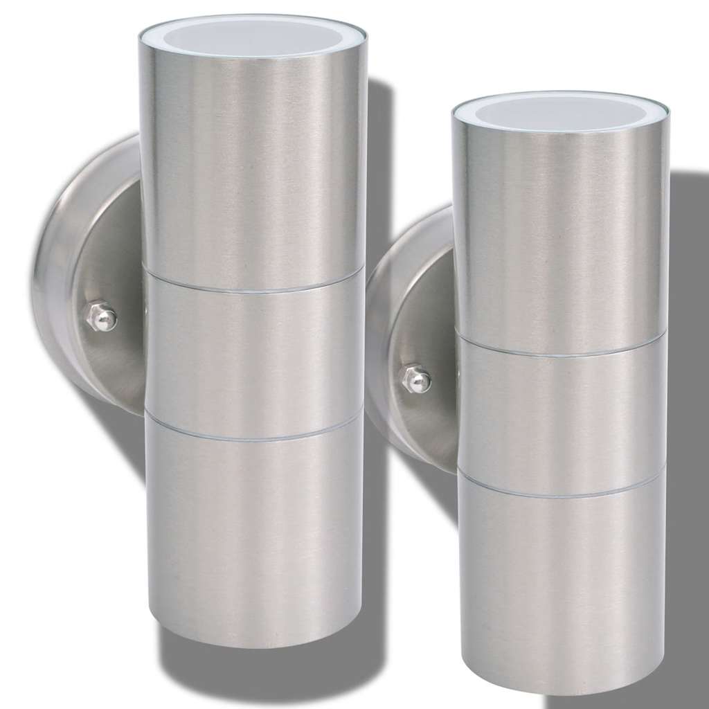 Outdoor LED-Wandleuchten 2 Stk. Edelstahl Abwärtsstrahlend