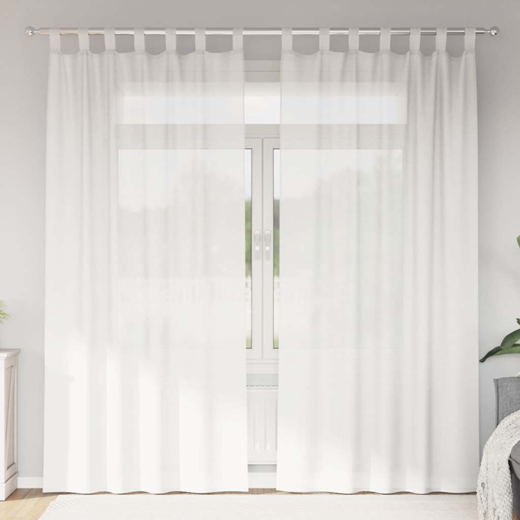 Voile Vorhänge mit Ösen 2 Stk. Apfelgrün 140x140 cm