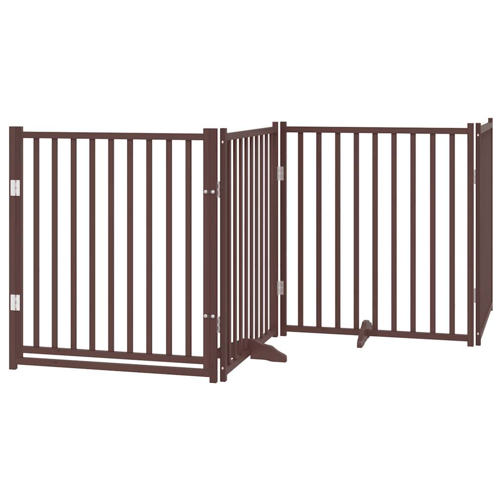 3-tlg. Hundetor Faltbar 150 cm Massivholz Tanne