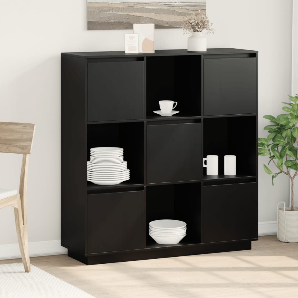 Highboard 110,5x35x117 cm Massivholz Kiefer