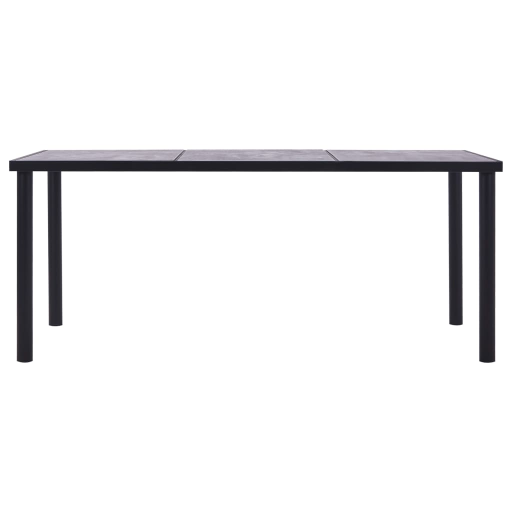 Esstisch Schwarz und Betongrau 120 x 60 x 75 cm MDF