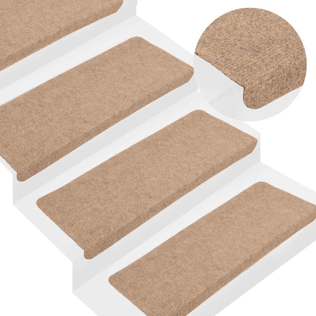 Stufenmatten Selbstklebend 15 Stk. 56x17x3 cm Beige
