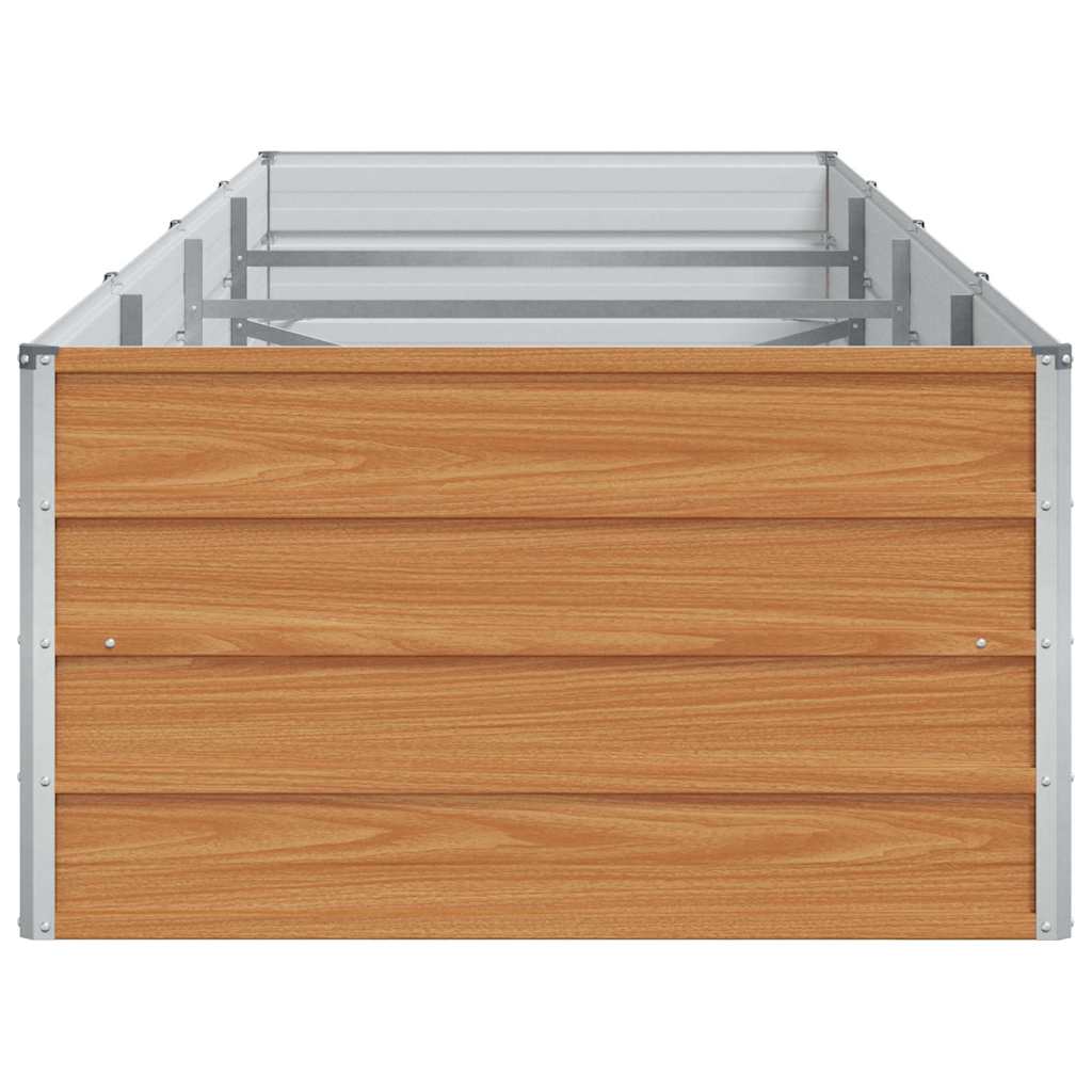 Hochbeet Hellbraun 100 x 100 x 77 cm Verzinkter Stahl