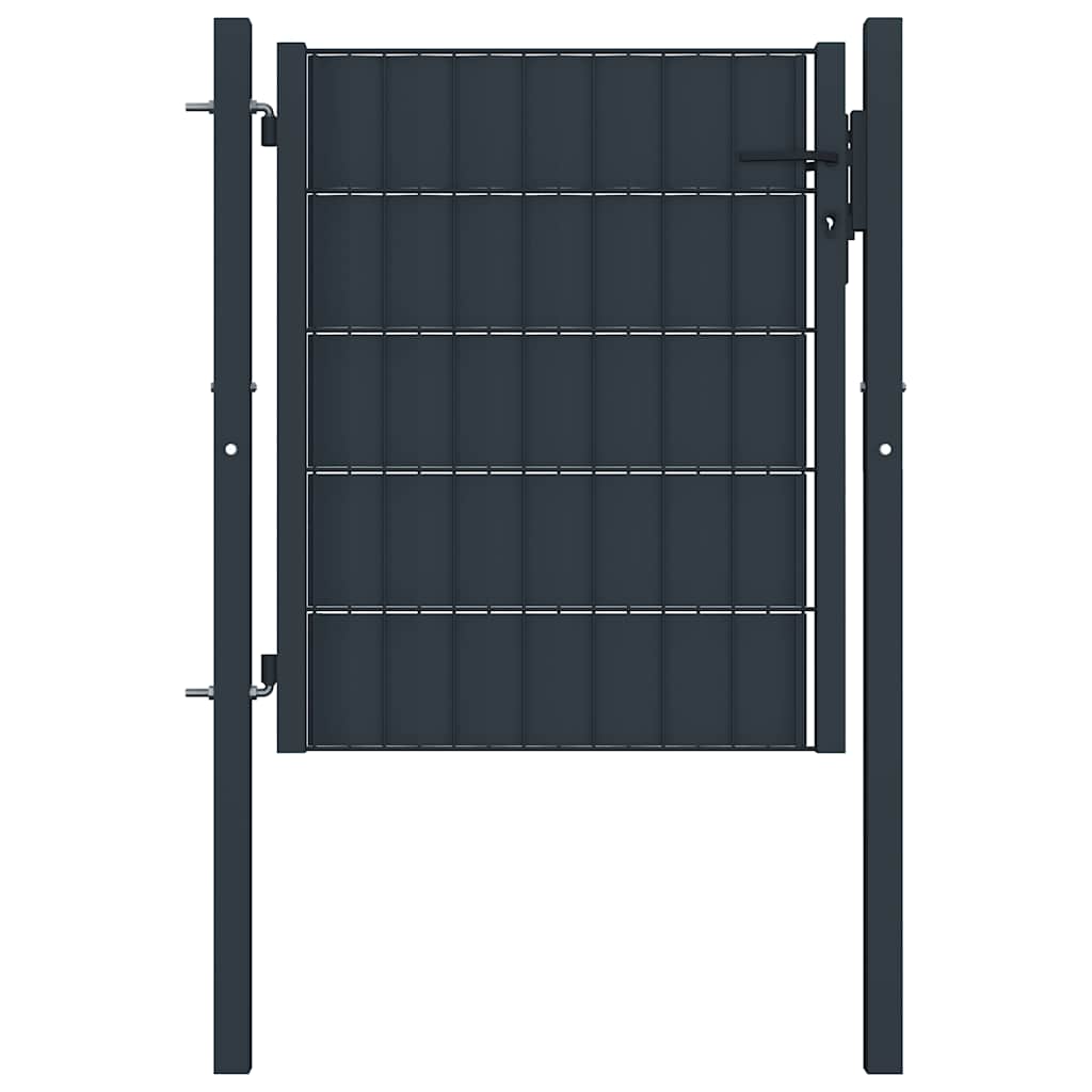 Zauntor aus PVC und Stahl 100 x 81 cm Grün