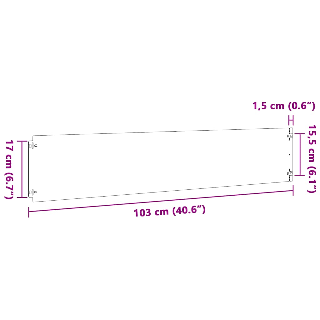 Raseneinfassung 10 pcs 10 x 103 cm Wetterfeststahl Rostig