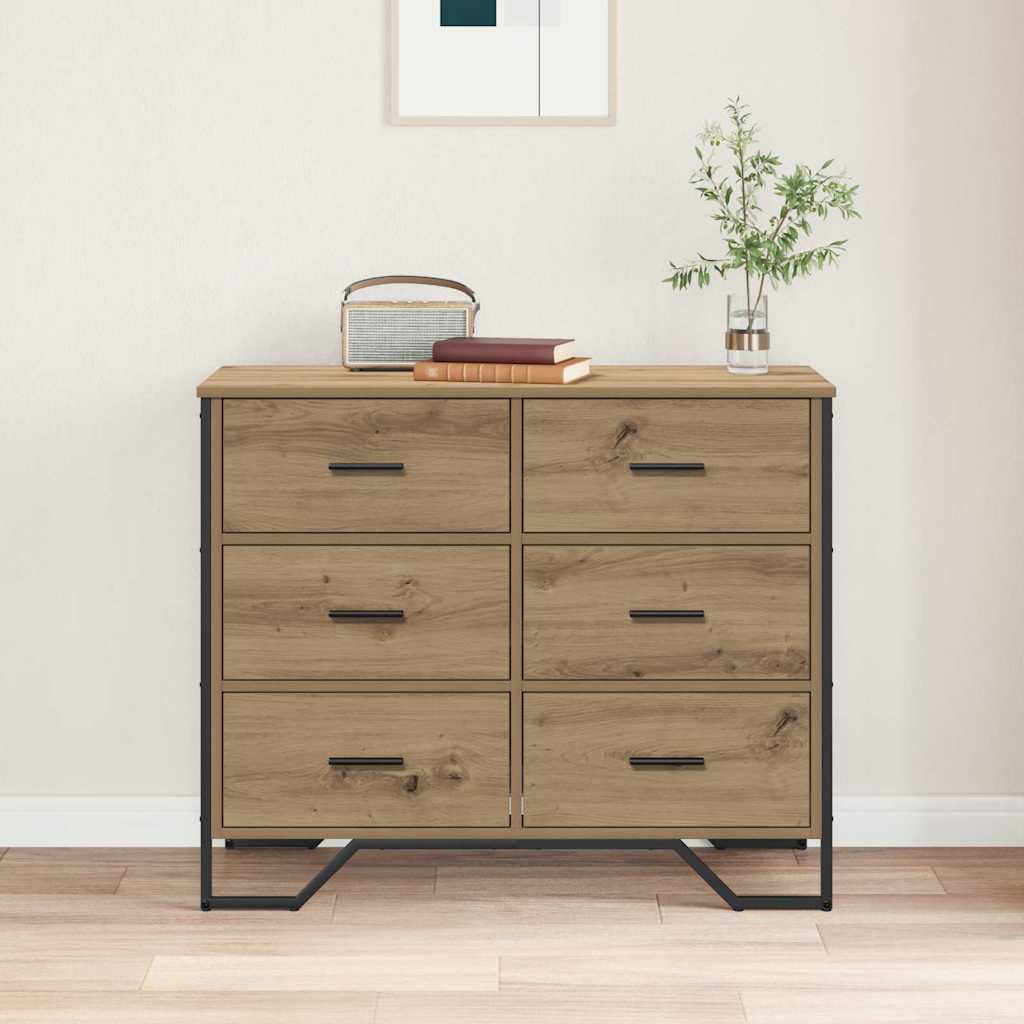 Kommode Schwarz 91x35,5x74,5 cm Holzwerkstoff