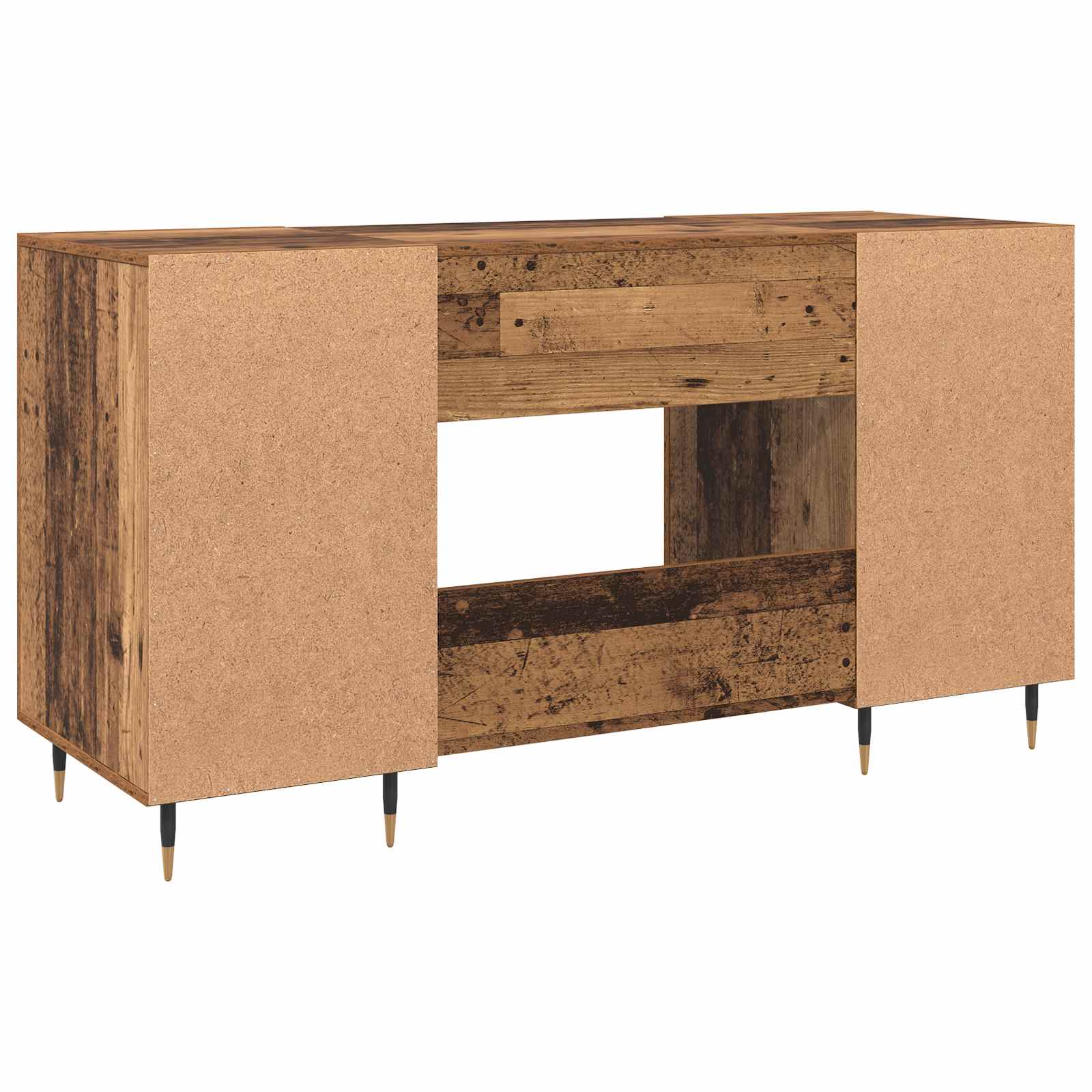Schreibtisch Betongrau 140x50x75 cm Holzwerkstoff
