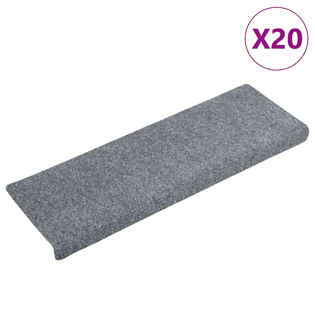 Stufenmatten Selbstklebend 15 Stk. 65x21x4 cm Hellbraun Rechteckiger Rand