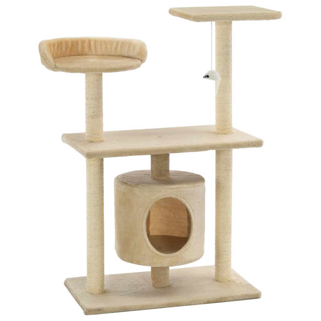 Katzen-Kratzbaum Sisal 95 cm Grau