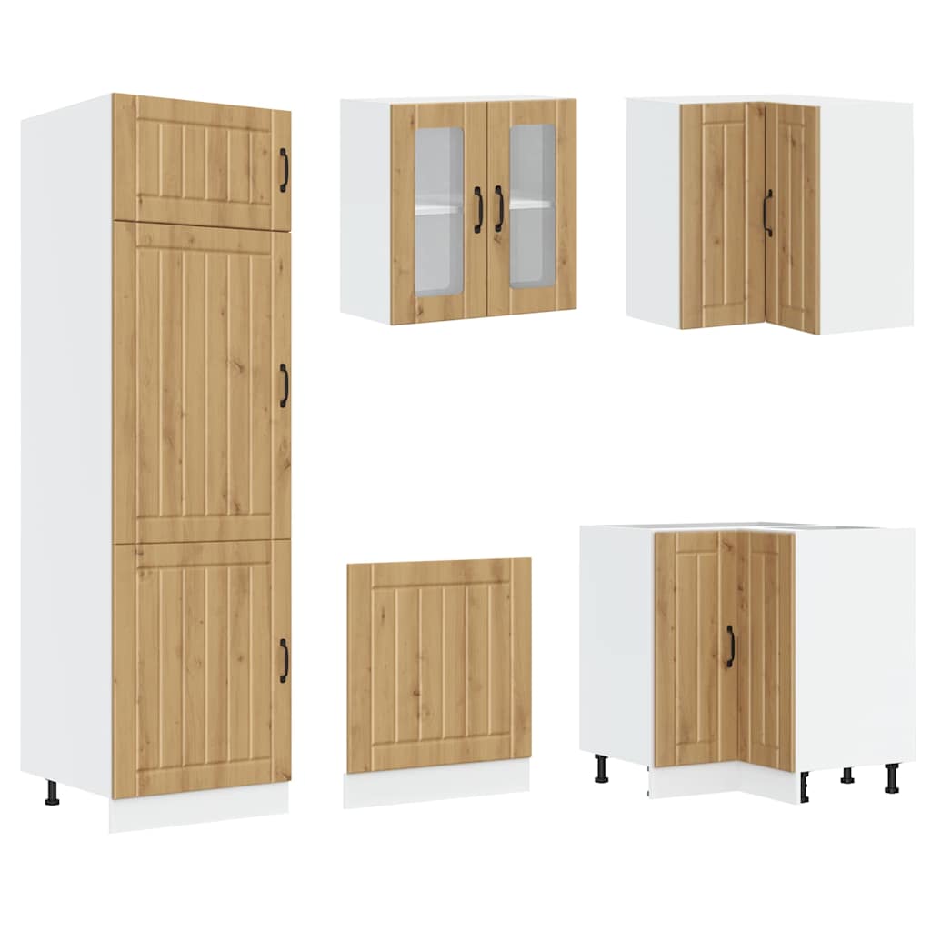 14-tlg. Küchenschrank-Set Lucca Weiß Holzwerkstoff