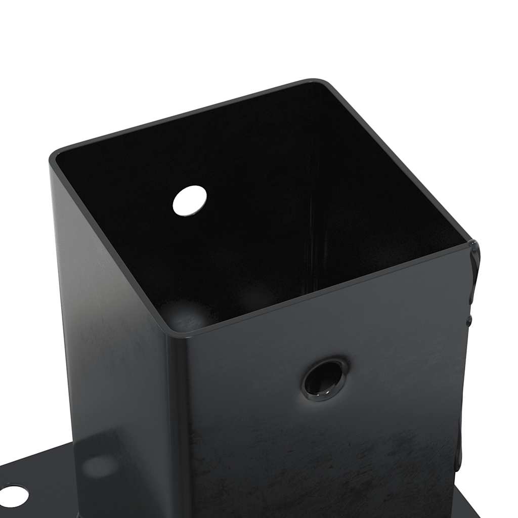 Pfostenträger Quadratisch 4Stk. Silber 46x46mm Verzinkter Stahl