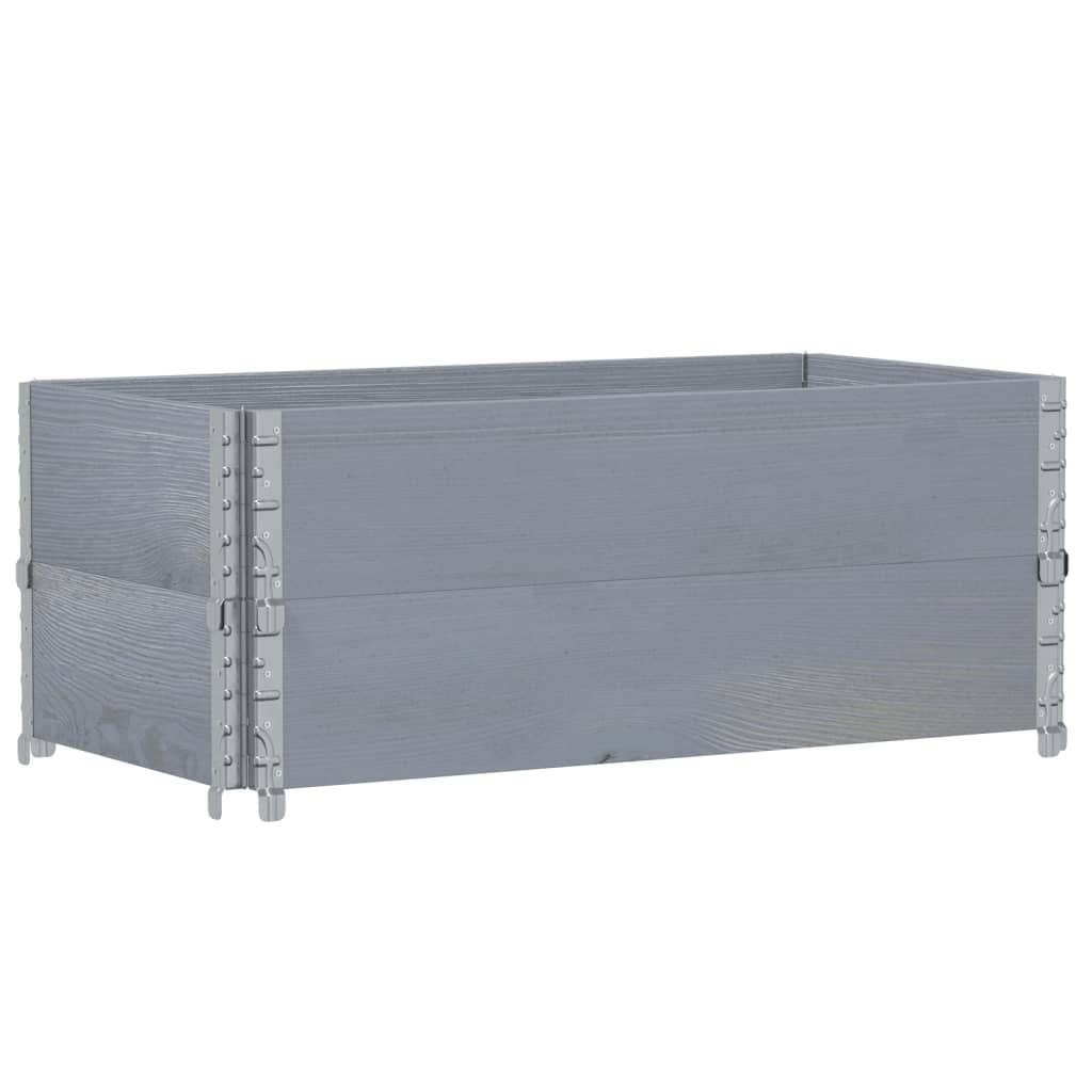 Pflanzkasten Grau 150x100 cm Massivholz Kiefer