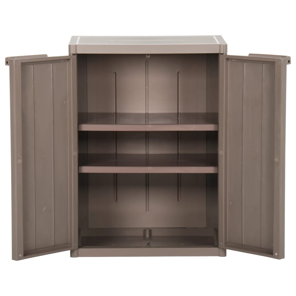 Gartenschrank Schwarz 65x45x88 cm PP Rattan-Optik
