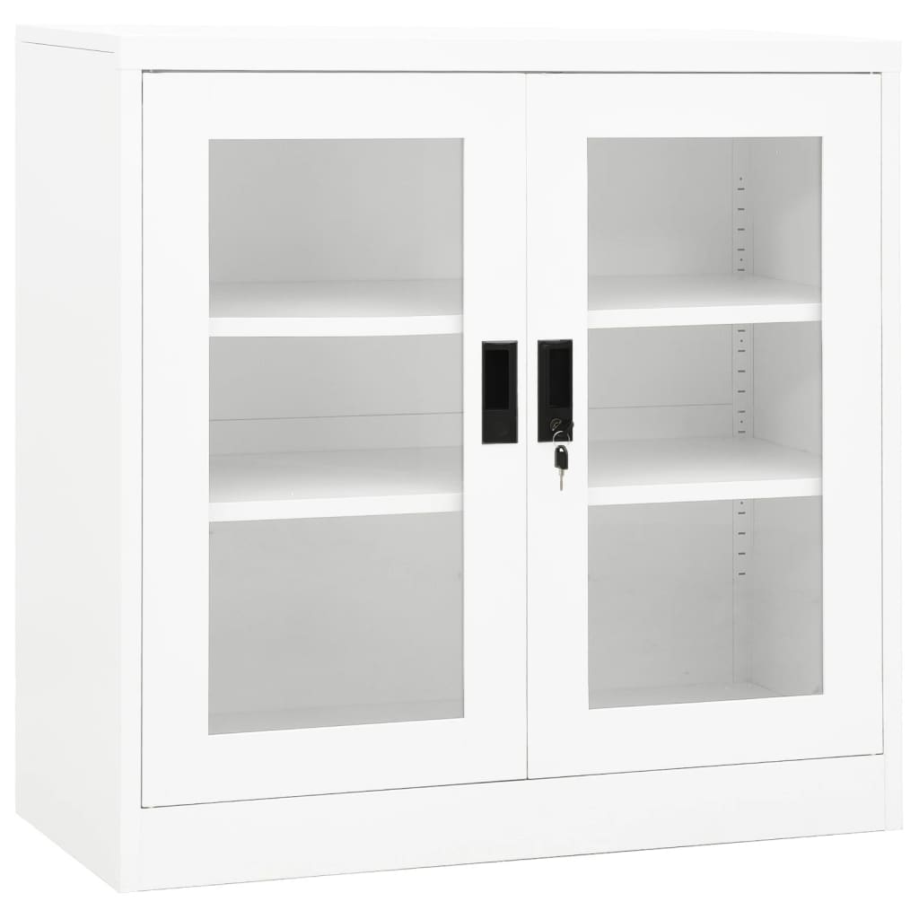 Büroschrank Weiß 90x40x70 cm Stahl