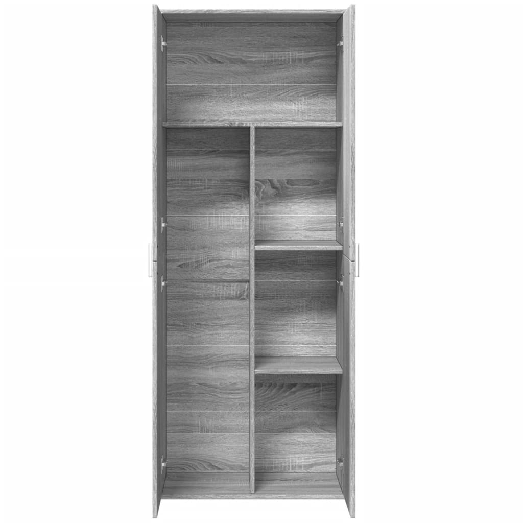 Highboard Weiß 70x35x180 cm Holzwerkstoff
